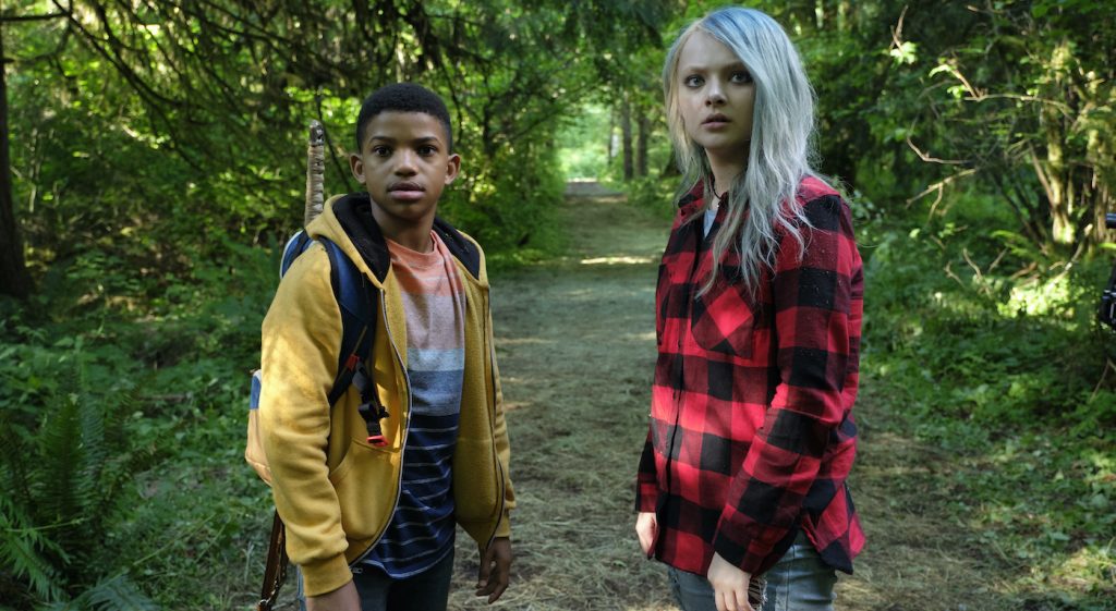 (L-R) Lonnie Chavis as Gunner Boone and Amiah Miller as Jo Riley in the adventure/drama film, THE WATER MAN, an RLJE films release. Photo courtesy of Karen Ballard.