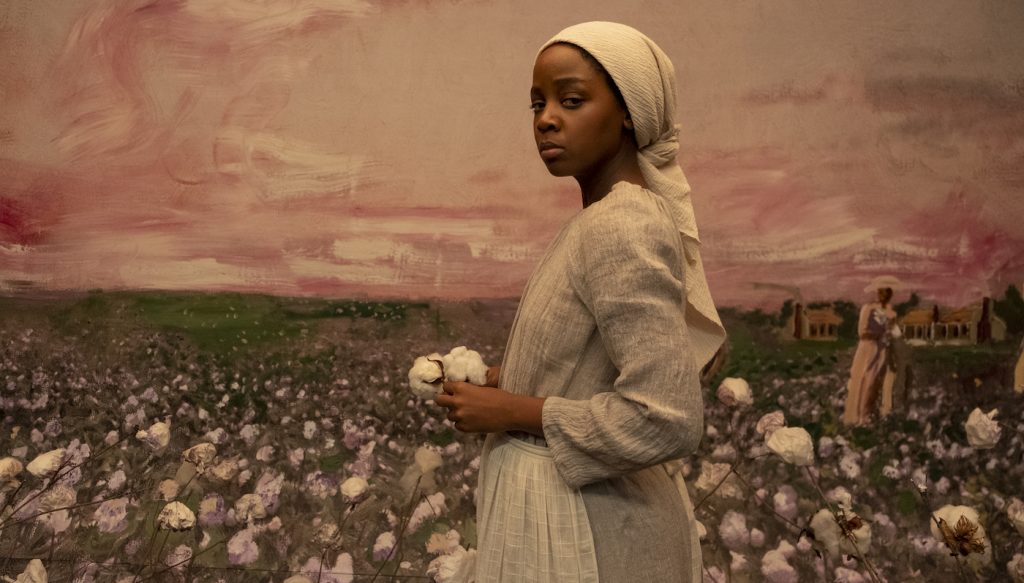 Thuso Mbedu is Cora Randall in "The Underground Railroad." Photo by Kyle Kaplan. Courtesy Amazon Studios.