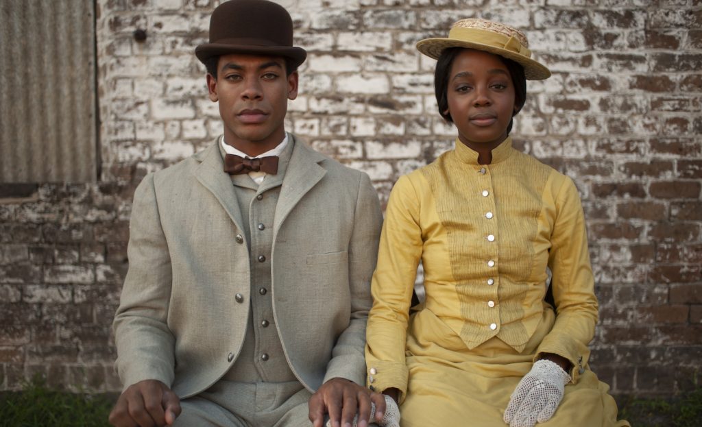 L-r: Aaron Pierre is Caesar/Christian, and Thuso Mbedu is Cora Randall in "The Underground Railroad." Photo by Kyle Kaplan. Courtesy Amazon Studios.