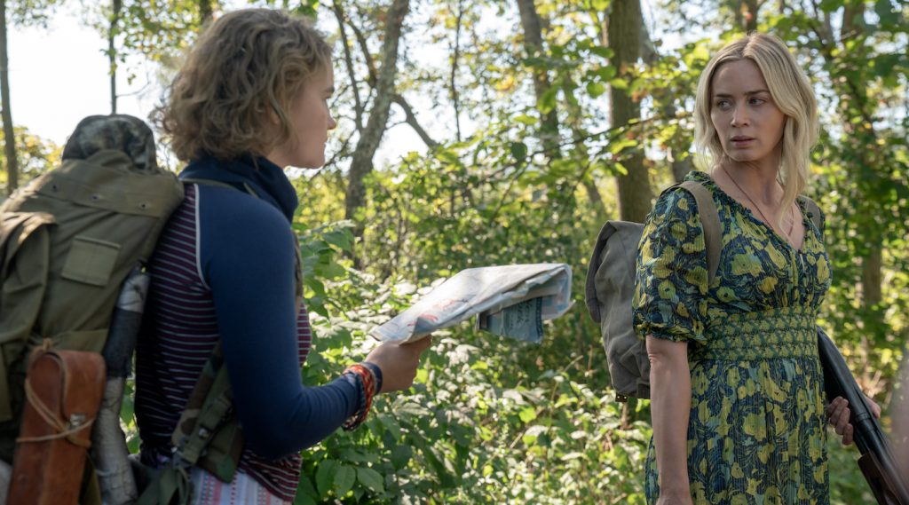 Regan (Millicent Simmonds), left, and Evelyn (Emily Blunt) brave the unknown in "A Quiet Place Part II.” Photo by Jonny Cournoyer. Courtesy Paramount Pictures.