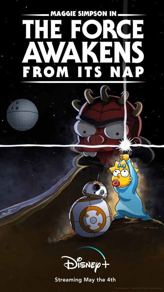 Key art for "Maggie Simpson in 'The Force Awakens From Its Nap.' Courtesy Lucasfilm.