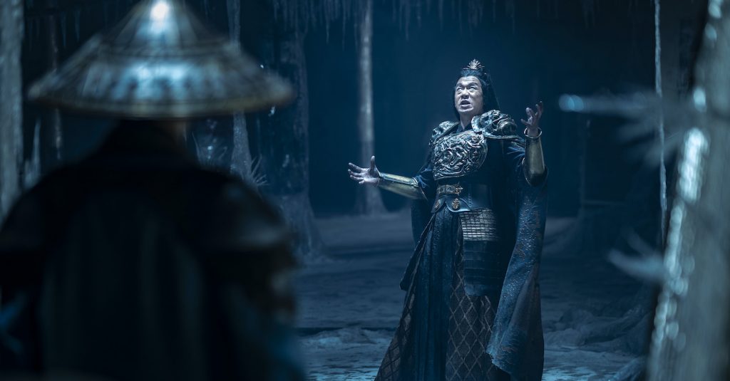 Caption: (L-r) TADANOBU ASANO as Lord Raiden and CHIN HAN as Shang Tsung in New Line Cinema’s action adventure “Mortal Kombat,” a Warner Bros. Pictures release. Photo Credit: Mark Rogers