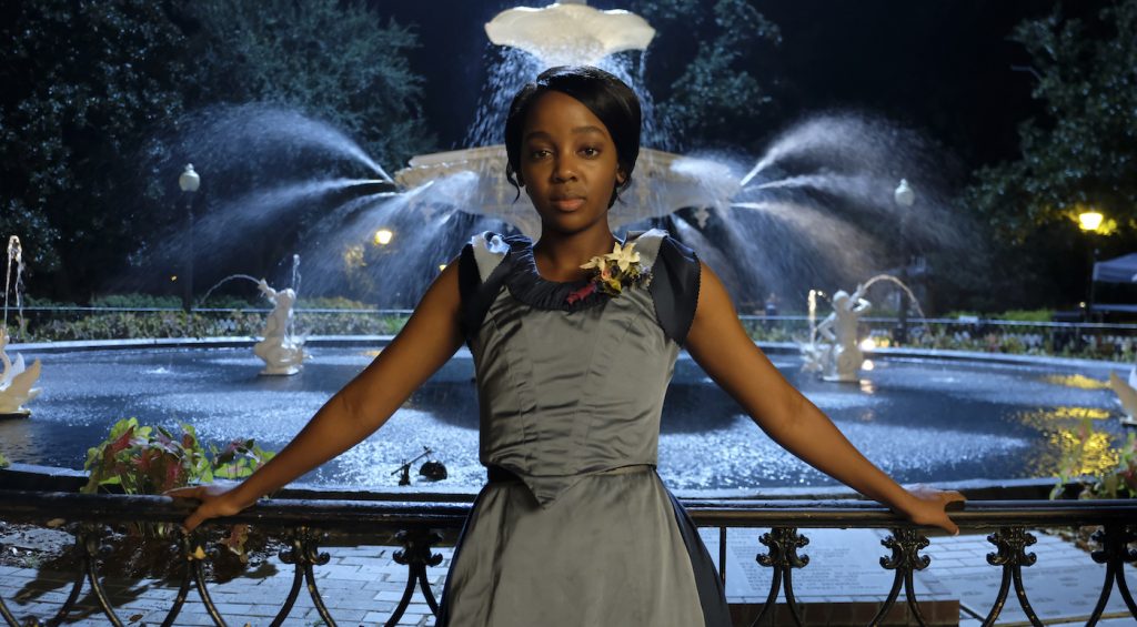 Thuso Mbedu is Cora Randall in "The Underground Railroad." Photo by Kyle Kaplan/Courtesy Amazon