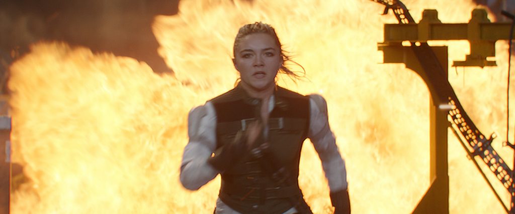 Yelena (Florence Pugh) in Marvel Studio's "Black Widow," in theaters and on Disney+ with Premiere Access. Courtesy Marvel Studios.