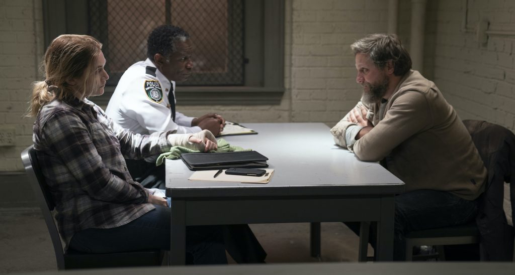 Kate Winslet, John Douglas Thompson, Joe Tippett. Photo by Sarah Shatz/HBO