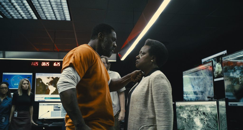 Caption: (L-r) IDRIS ELBA as Bloodsport and VIOLA DAVIS as Amanda Waller in Warner Bros. Pictures’ superhero action adventure “THE SUICIDE SQUAD,” a Warner Bros. Pictures release. Photo Credit: Courtesy of Warner Bros. Pictures/™ & © DC Comics