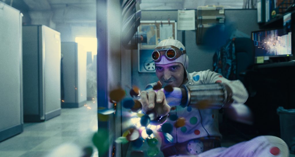 Caption: DAVID DASTMALCHIAN as Polka-Dot Man in Warner Bros. Pictures’ superhero action adventure “THE SUICIDE SQUAD,” a Warner Bros. Pictures release. Photo Credit: Courtesy of Warner Bros. Pictures/™ & © DC Comics