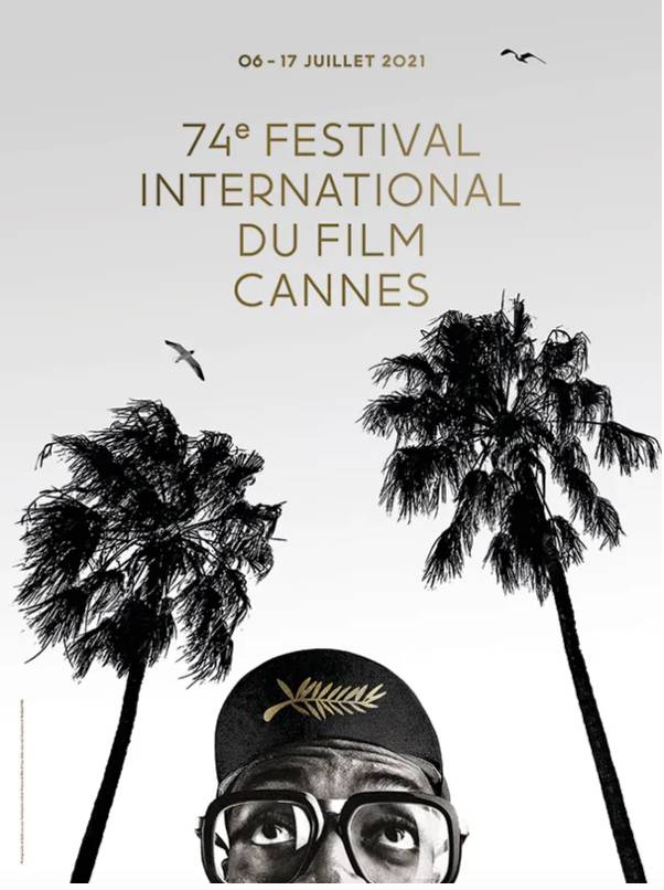 Credits of the official poster of the 74th Festival de Cannes. Photograph of Spike Lee courtesy of Bob Peterson & Nike © All rights reserved. Graphic design © Hartland Villa