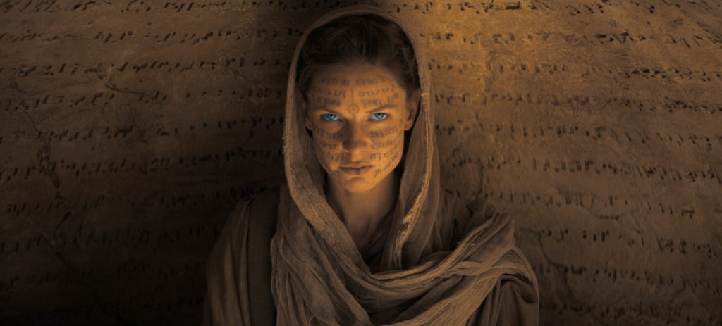 Caption: REBECCA FERGUSON as Lady Jessica in Warner Bros. Pictures’ and Legendary Pictures’ action adventure “DUNE,” a Warner Bros. Pictures release. Photo Credit: Courtesy of Warner Bros. Pictures and Legendary Pictures