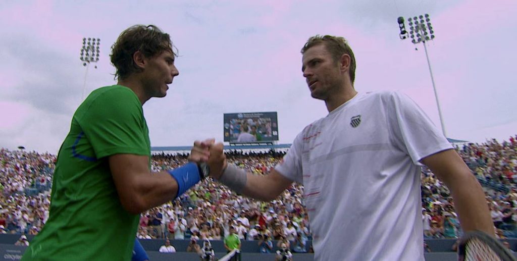 UNTOLD: BREAKING POINT. (L to R) RAFAEL NADAL and MARDY FISH in UNTOLD: BREAKING POINT. Cr. COURTESY OF NETFLIX © 2021