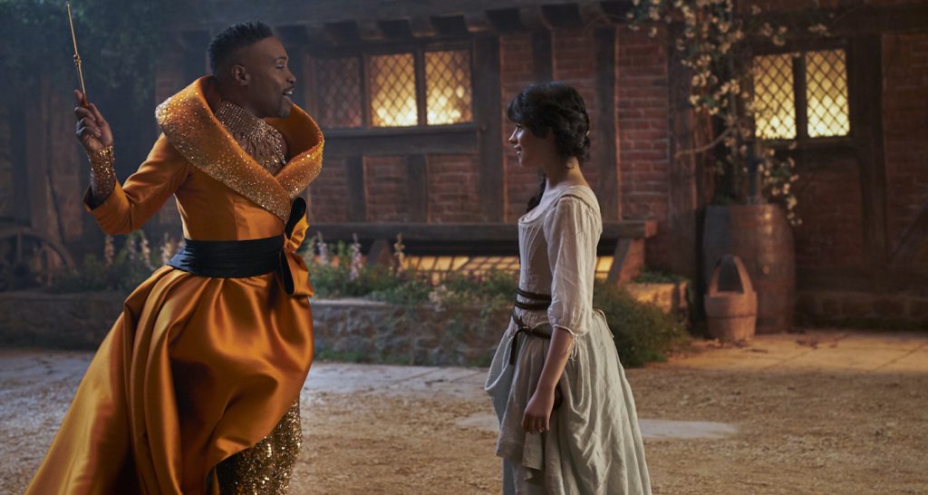 Billy Porter and Camila Cabello star in CINDERELLA Photo: Kerry Brown © 2021 Amazon Content Services LLC