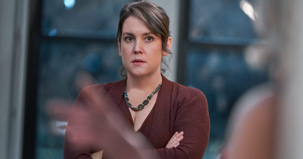 DON'T LOOK UP, MELANIE LYNSKEY as JUNE MINDY Cr. NIKO TAVERNISE/NETFLIX © 2021