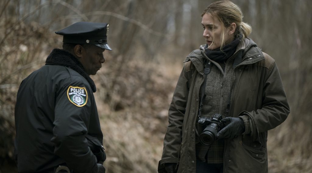 John Douglas and Kate Winslet. Photograph by Michele K. Short/HBO