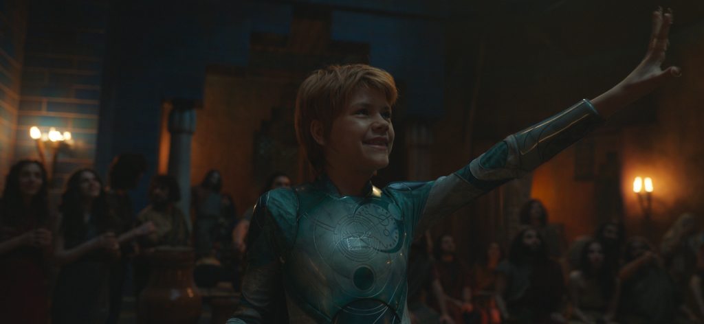 Sprite (Lia McHugh) in Marvel Studios' ETERNALS. Photo courtesy of Marvel Studios. ©Marvel Studios 2021. All Rights Reserved.