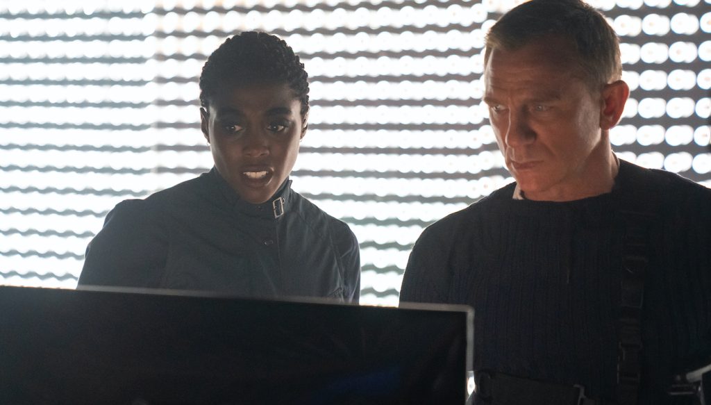 Lashana Lynch stars as Nomi and Daniel Craig as James Bond in NO TIME TO DIE, an EON Productions and Metro-Goldwyn-Mayer Studios film Credit: Nicola Dove © 2021 DANJAQ, LLC AND MGM. ALL RIGHTS RESERVED.