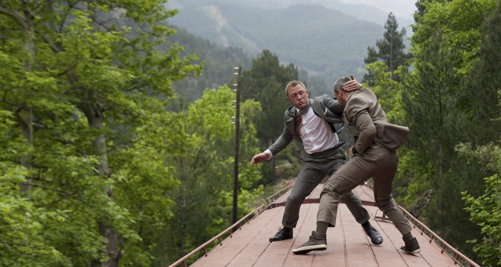 Daniel Craig (left) and Ola Rapace in Metro-Goldwyn-Mayer Pictures/Columbia Pictures/EON Productions’ action adventure SKYFALL. Photo by Francois Duhamel.