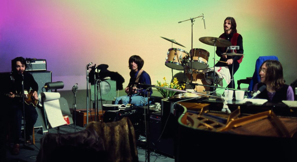 L-r: Paul McCartney, George Harrison, Ringo Starr, and John Lennon in 
