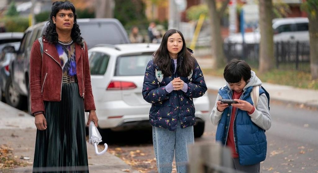 Bilal Baig, Kaya Kanashiro, Aden Bedard. Photograph by Courtesy of HBO Max