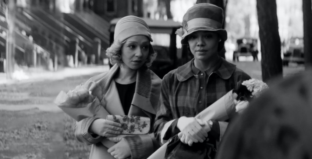 Ruth Negga and Tessa Thompson appear in "Passing." Courtesy Netflix.