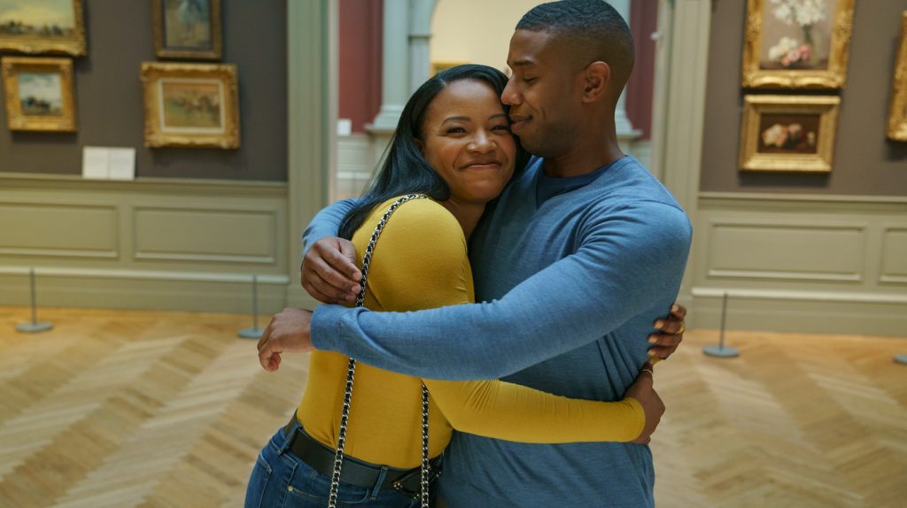 Dana Canedy (Chanté Adams) and Charles Monroe King (Michael B. Jordan) in Columbia Pictures' JOURNAL FOR JORDAN.