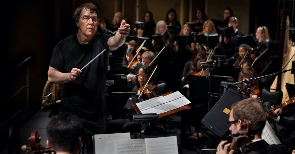 David Newman conducting.