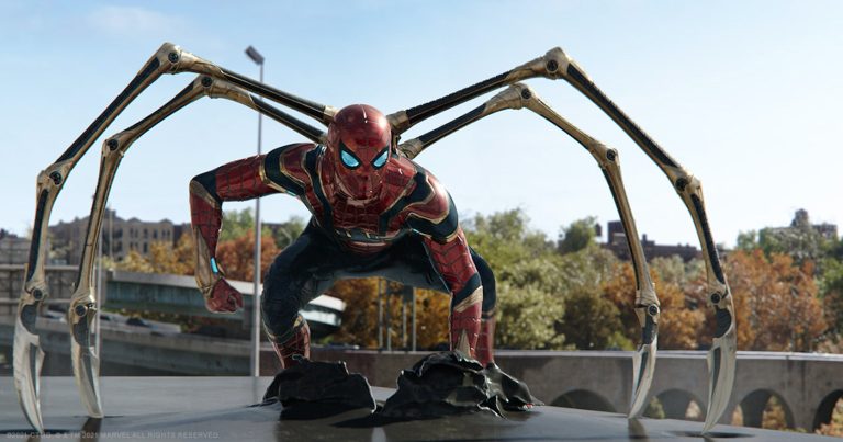 Spider-Man (Tom Holland) in "Spider-Man: No Way Home." Courtesy of Sony Pictures.