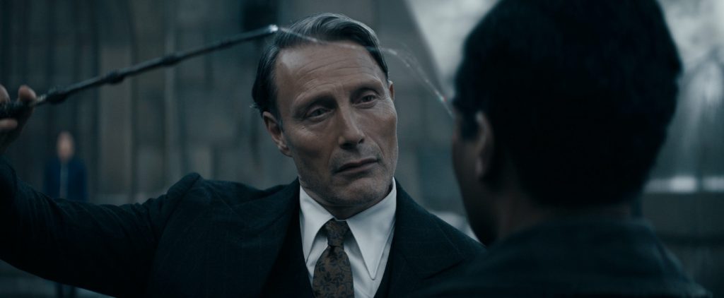 Caption: MADS MIKKELSEN as Gellert Grindelwald in Warner Bros. Pictures' fantasy adventure 