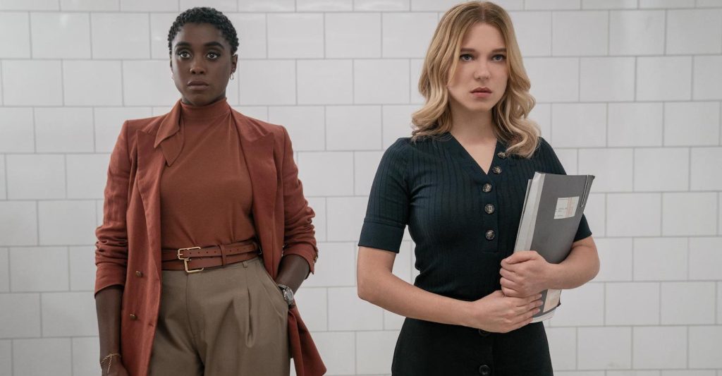 L-r: Lashana Lynch and Léa Seydoux in "No Time To Die."