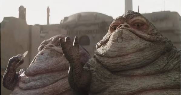 Jabba the Hutt's cousins. Courtesy Disney+.