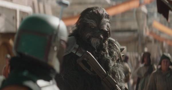 The Wookie bounty hunter Black Krrsantan. Courtesy Disney+.