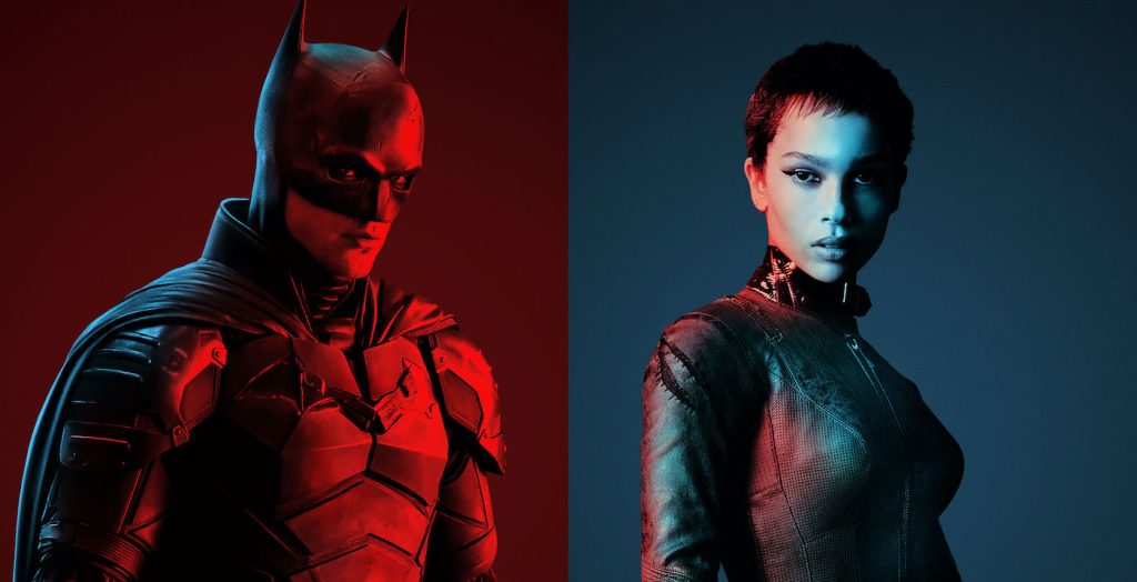 Robert Pattinson is Bruce Wayne and Zoë Kravitz is Selina Kyle in "The Batman." Courtesy Warner Bros.