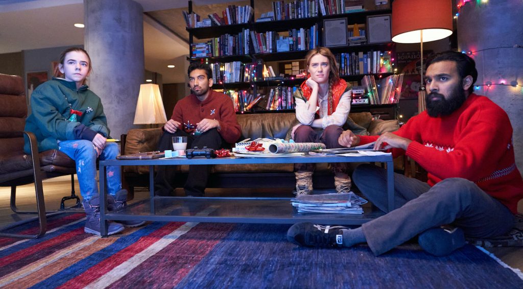 L-r: Matilda Lawler, Nabhaan Rizwan, Mackenzie Davis, Himesh Patel. Photograph by Ian Watson/HBO Max