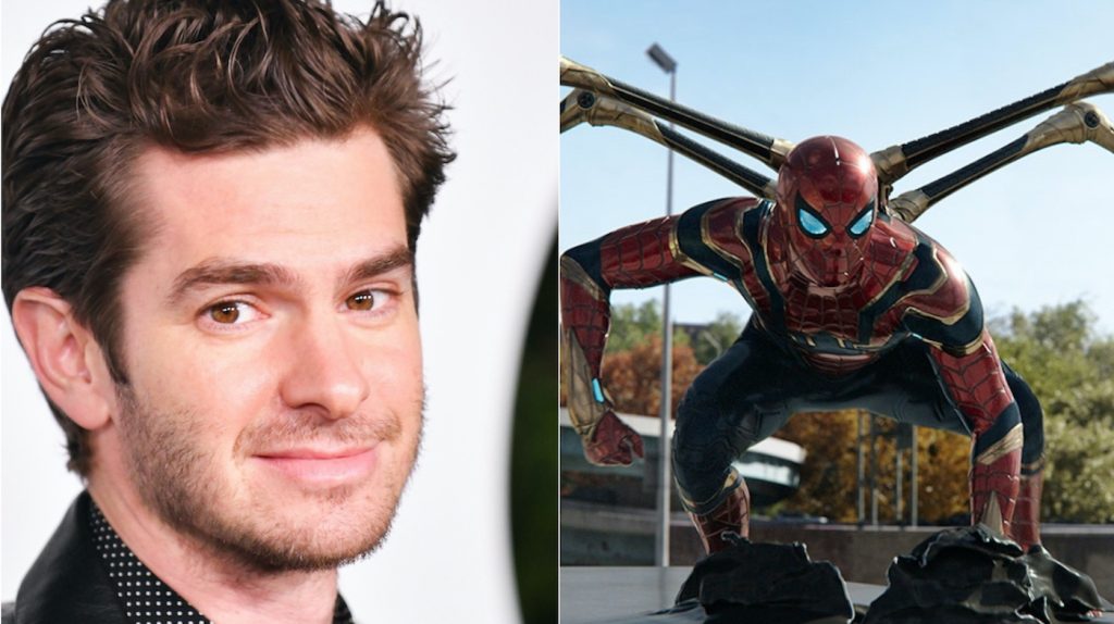 L-r: WEST HOLLYWOOD, CALIFORNIA - NOVEMBER 18: Andrew Garfield attends the GQ Men of the Year Celebration at The West Hollywood EDITION on November 18, 2021 in West Hollywood, California. (Photo by Rodin Eckenroth/Getty Images). Spider-Man (Tom Holland) in 