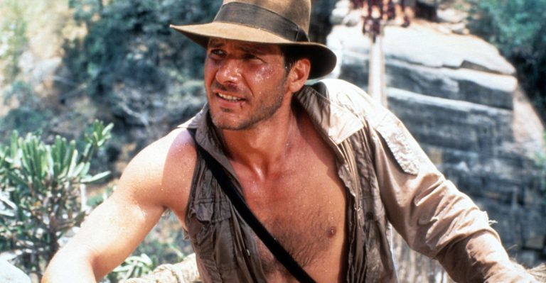 Harrison Ford in a scene from the film 'Indiana Jones And The Temple Of Doom', 1984. (Photo by Paramount/Getty Images)