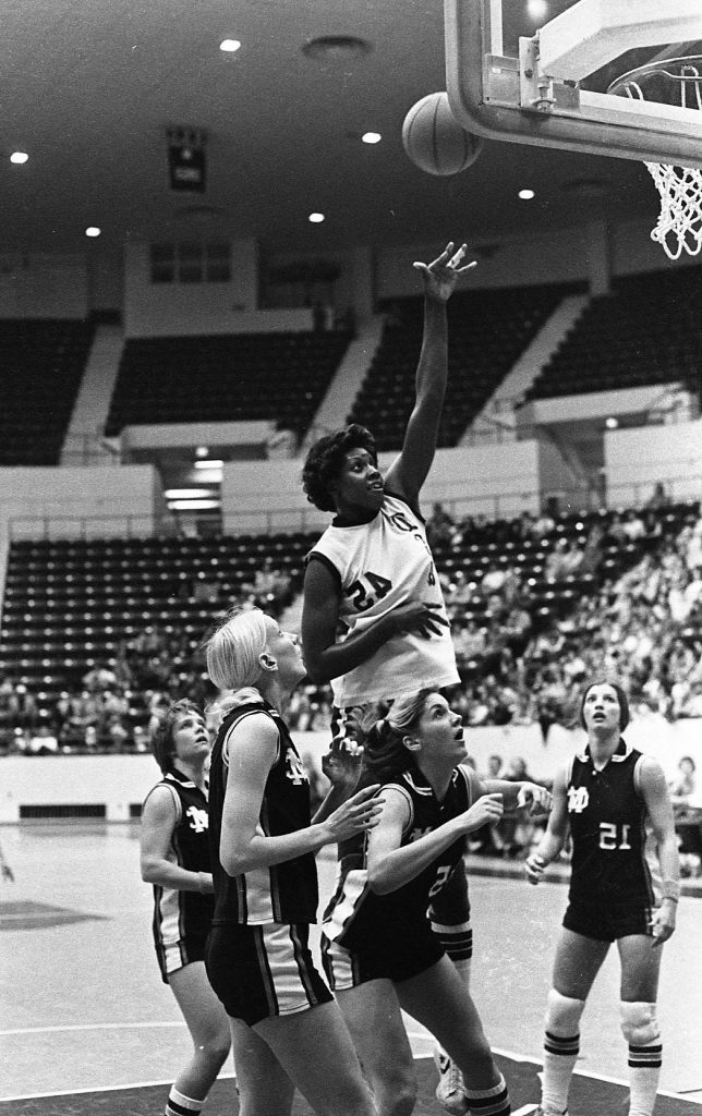 Lusia playing for Delta State U. Courtesy of the New York Times.