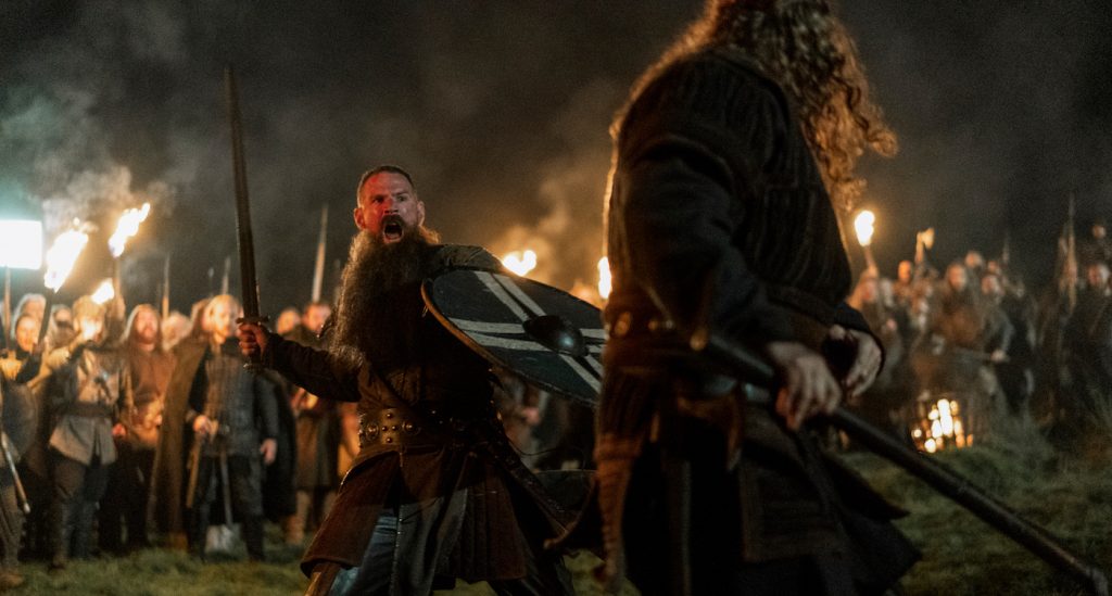 Vikings: Valhalla. Kenneth Christensen as Jarl Nori in episode 101 of Vikings: Valhalla. Cr. Bernard Walsh/Netflix © 2021