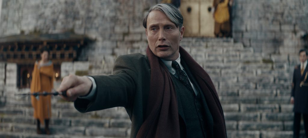 Caption: MADS MIKKELSEN as Gellert Grindelwald in Warner Bros. Pictures' fantasy adventure 