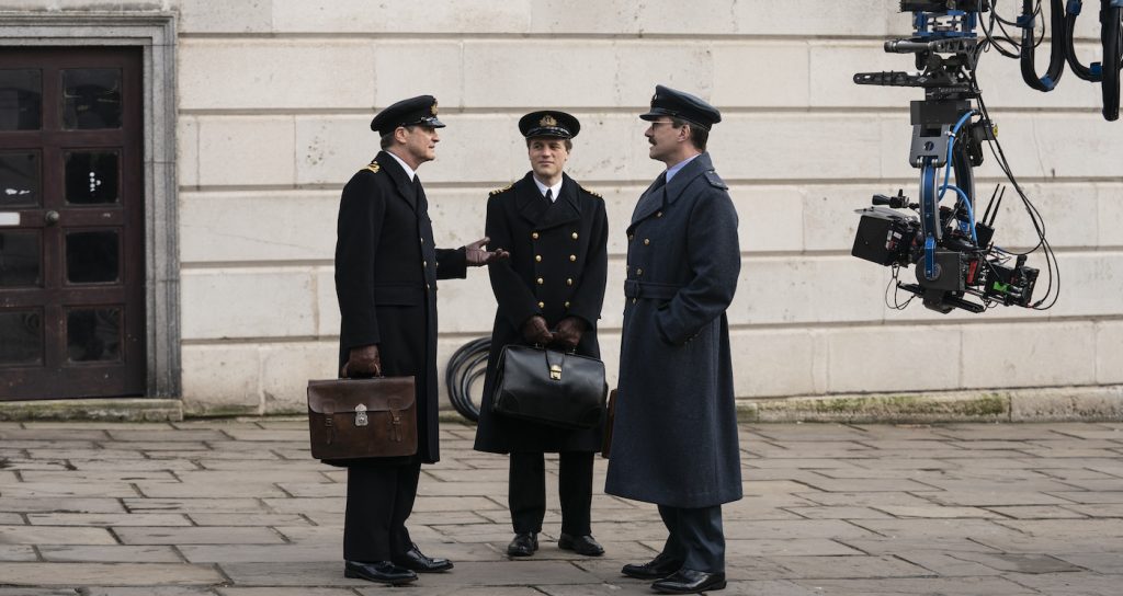 OPERATION MINCEMEAT (2022) Director John Madden behind the scenes of Operation Mincemeat. Cr: Giles Keyte/Courtesy See-Saw Films and Netflix