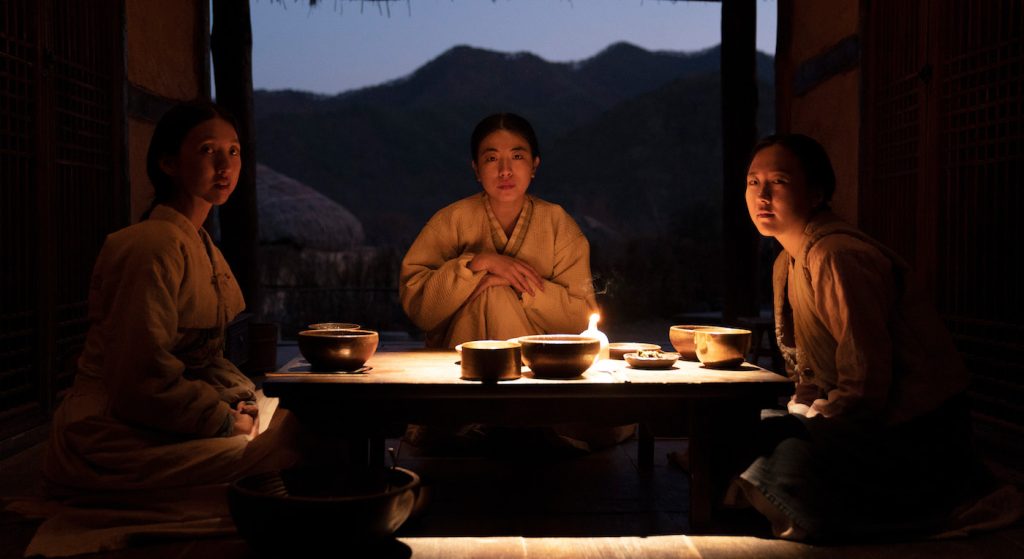 Inji Jeong, Yeji Yeon and Bomin Kim in “Pachinko,” now streaming on Apple TV+.