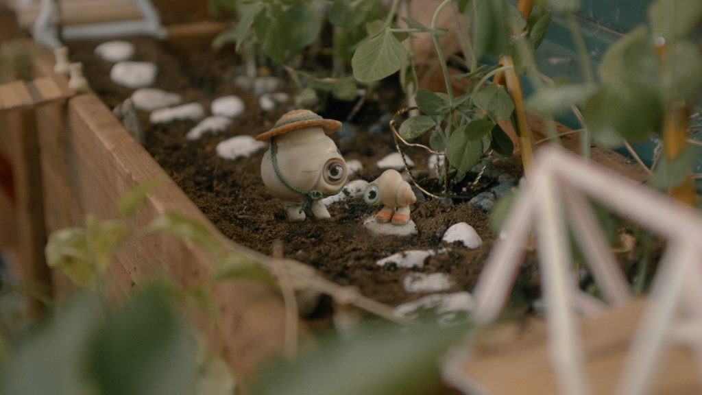 Nana (Isabella Rossellini) and Marcel (Jenny Slate) in "Marcel the Shell With Shoes On." Courtesy A24.