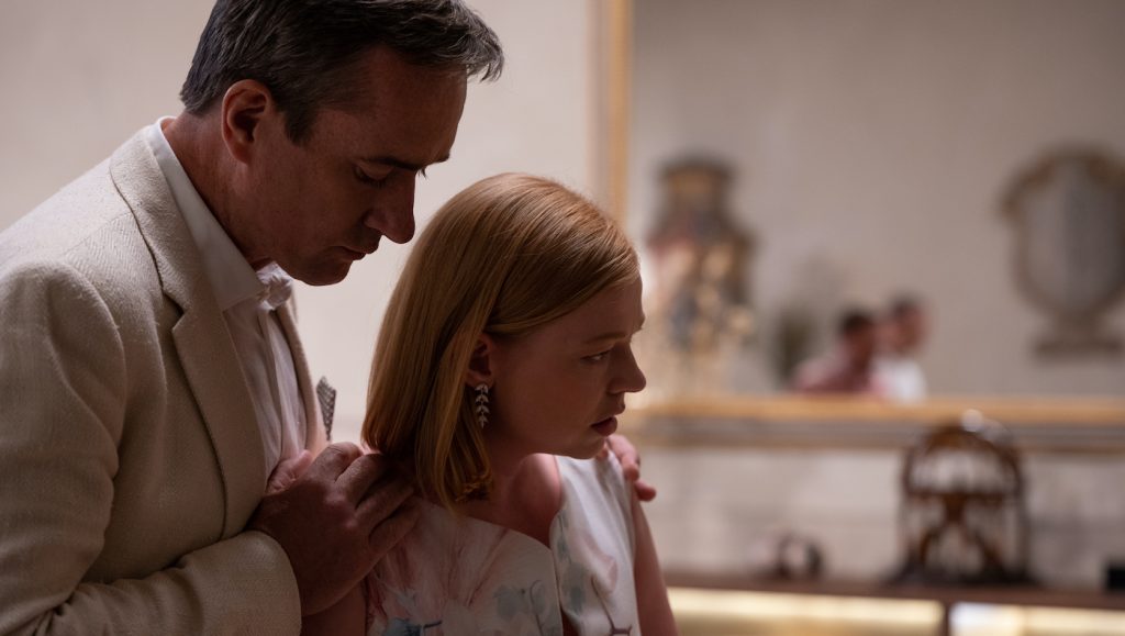 Matthew Macfadyen, Sarah Snook. Photograph by Graeme Hunter/HBO