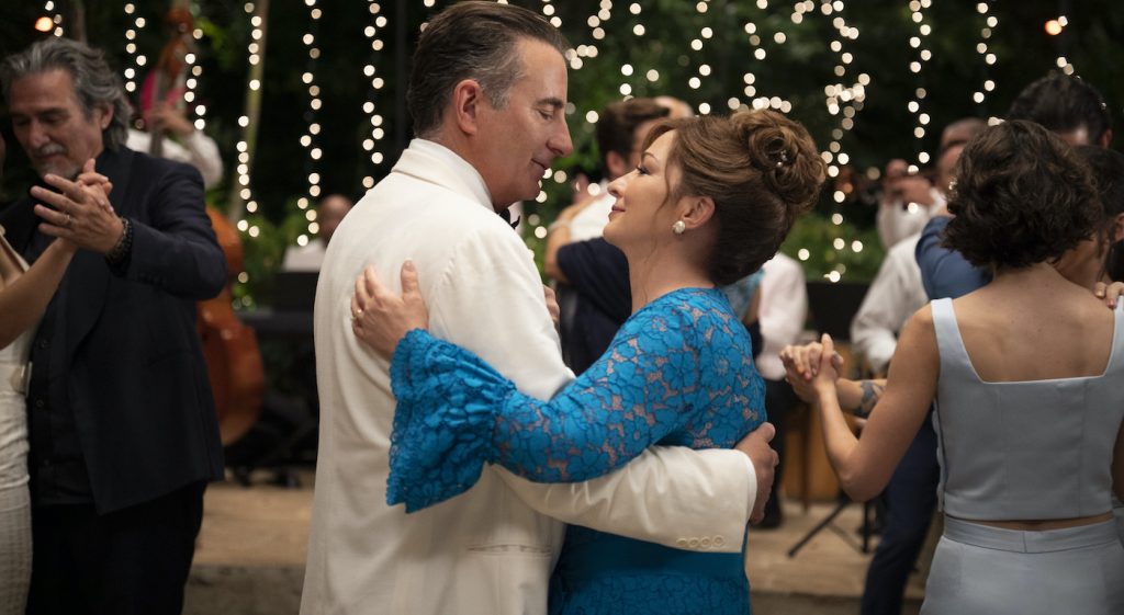 Caption: (L-R) ANDY GARCIA as Billy and GLORIA ESTEFAN as Ingrid in Warner Bros. Pictures' and HBO Max’s "FATHER OF THE BRIDE.” Photo Credit: Claudette Barius