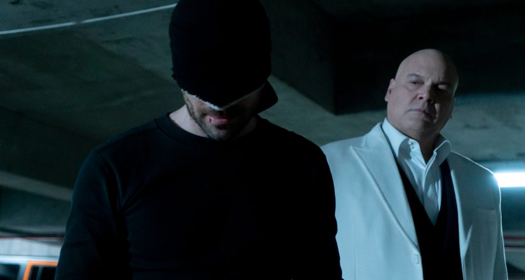 Charlie Cox and Vincent D'Onofio in Marvel's Daredevil. Photo by Nicole Rivelli/Netflix