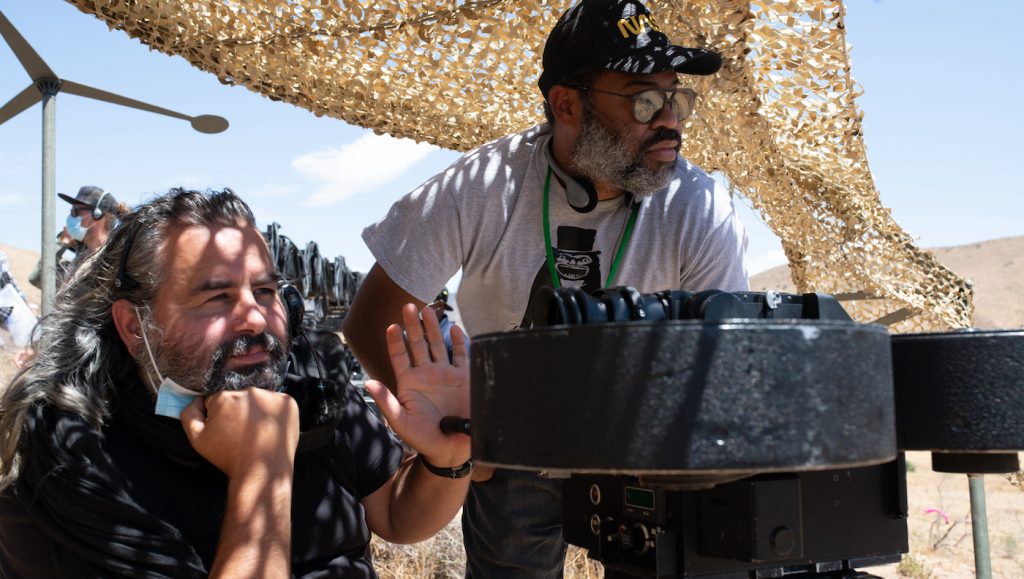 Hoyte van Hoytema and Jordan Peele on the set of "Nope." Glen Wilson/Universal Pictures