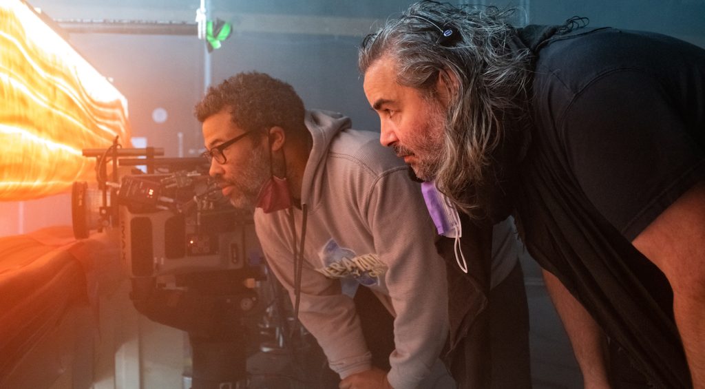 Hoyte van Hoytema and Jordan Peele on the set of "Nope." Glen Wilson/Universal Pictures