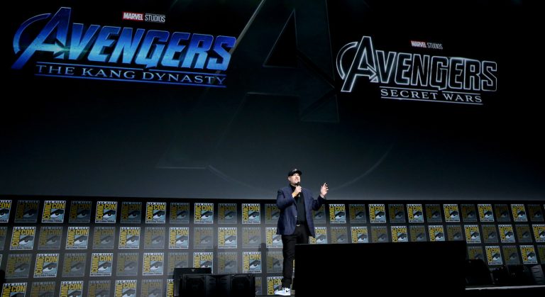 SAN DIEGO, CALIFORNIA - JULY 23: Kevin Feige, President of Marvel Studios, participates in the Marvel Studios’ Live-Action presentation at San Diego Comic-Con on July 23, 2022. (Photo by Jesse Grant/Getty Images for Disney)