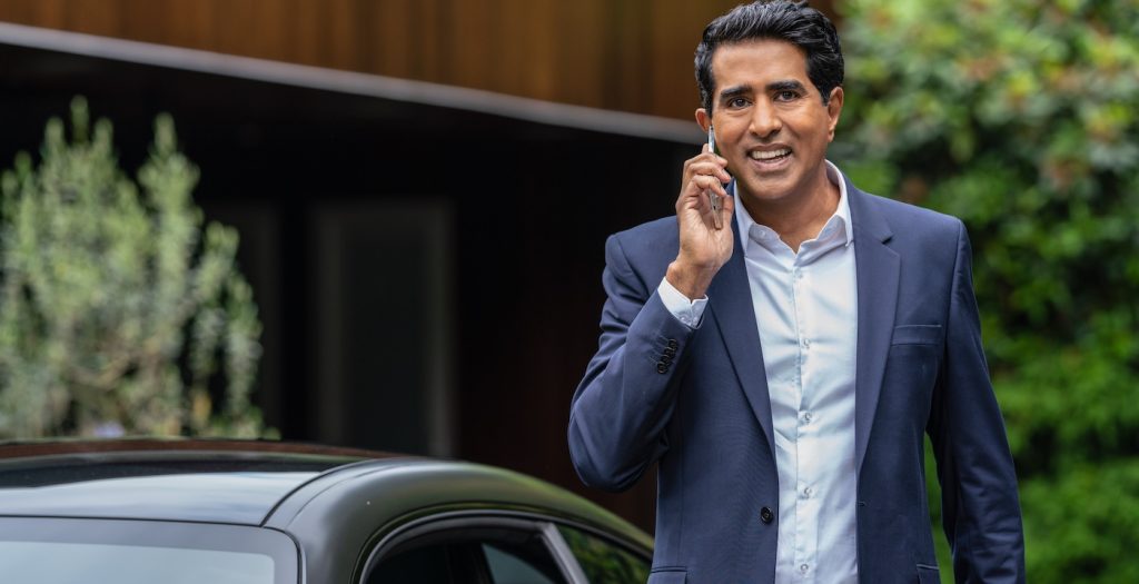 Jay Chandrasekhar as Nick in Easter Sunday, directed by Jay Chandrasekhar.