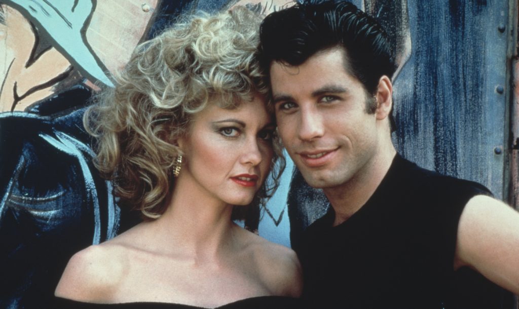 Australian singer and actress Olivia Newton-John and American actor John Travolta as they appear in the Paramount film 'Grease', 1978. (Photo by Paramount Pictures/Fotos International/Getty Images)