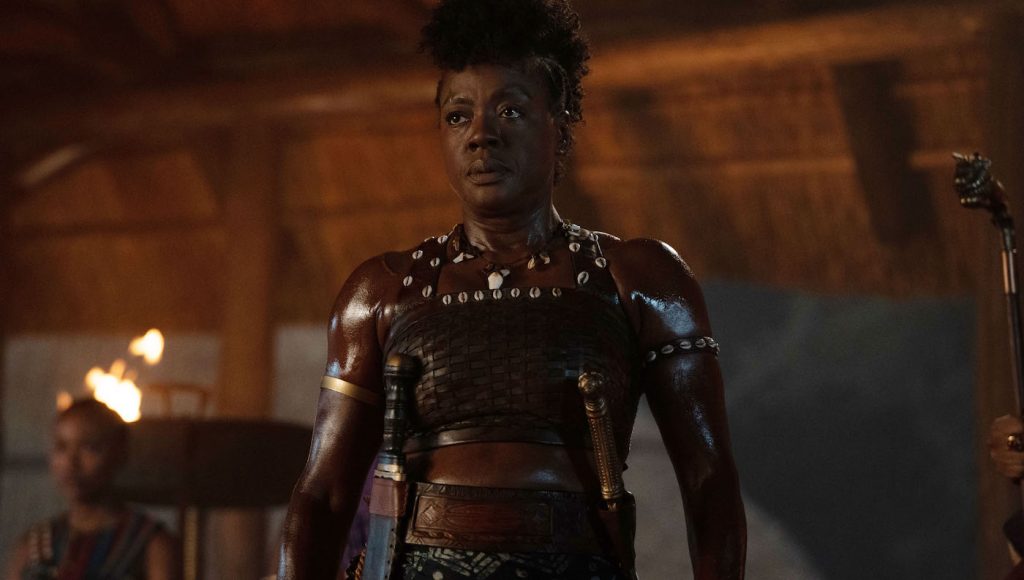 Viola Davis stars in THE WOMAN KING. Courtesy Sony Pictures.