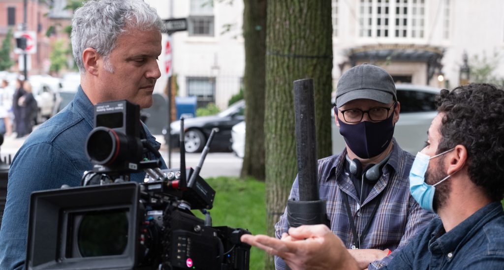 DP Sam Levy on the set of "Confess, Fletch." Courtesy Paramount Pictures.